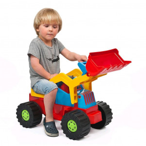 Detské odrážadlo Bager nakladač Bayo 74 cm modrý