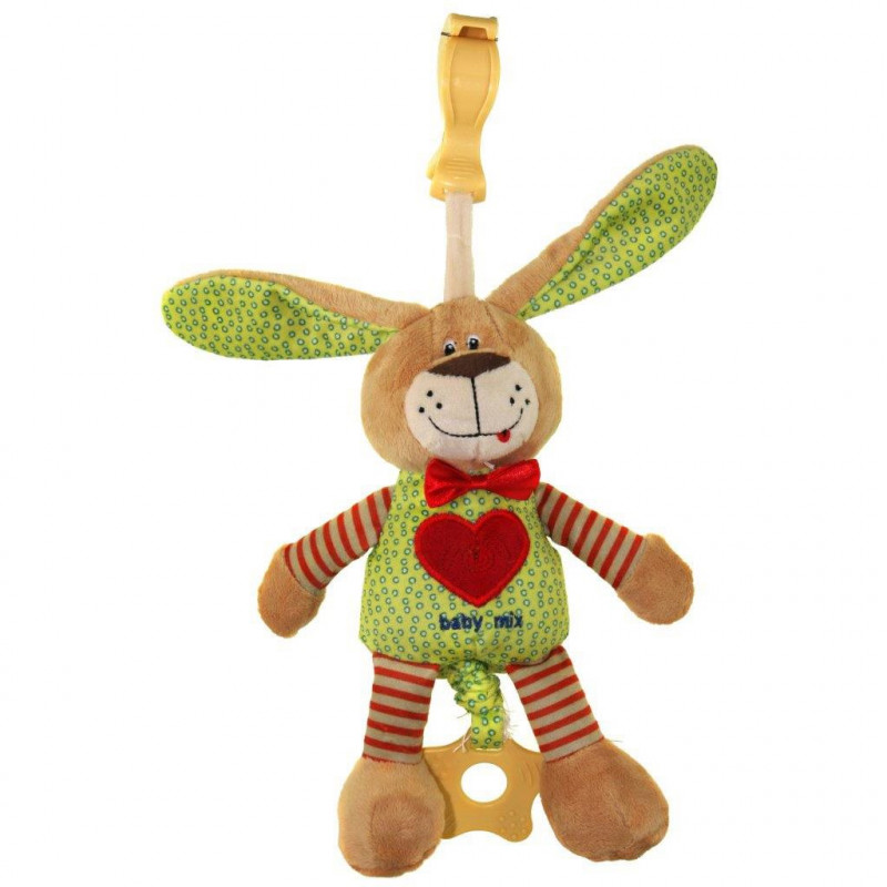 Edukačná hrajúca plyšová hračka Baby Mix zajac