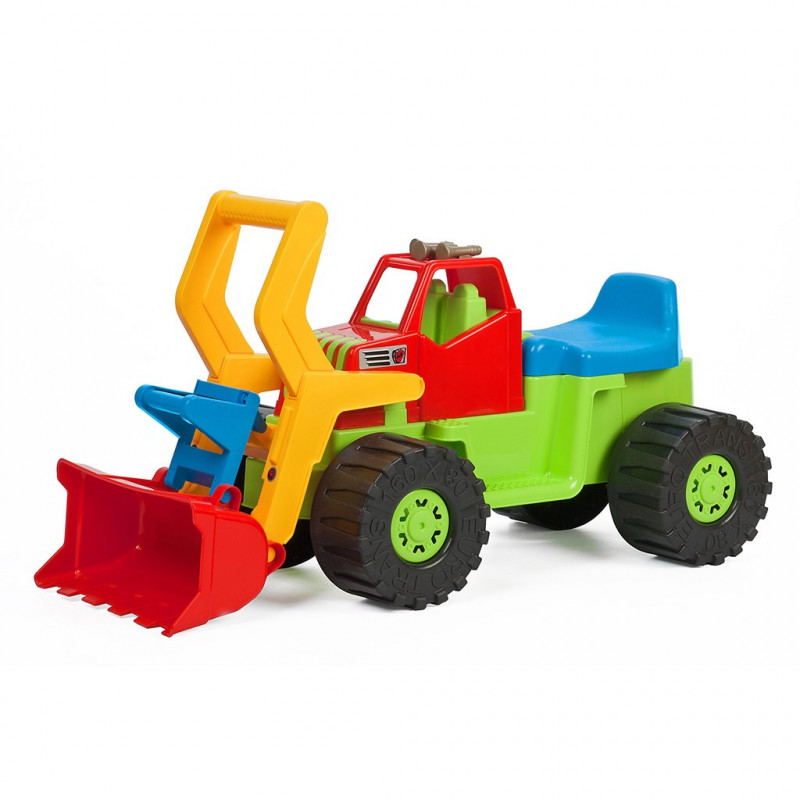 Detské odrážadlo Bager nakladač Bayo 74 cm zelený