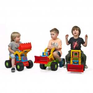 Detské odrážadlo Bager nakladač Bayo 74 cm zelený