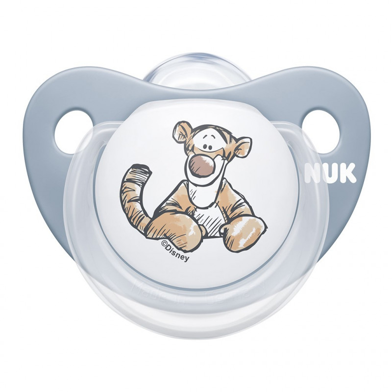 Dudlík Trendline NUK Disney Medvídek Pú 6-18m šedé BOX