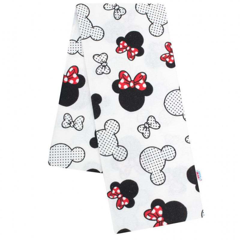 Flanelová plenka s potiskem New Baby bílá Mickey & Minnie