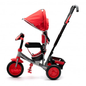 Detská trojkolka so svetlami Baby Mix Lux Trike tmavo sivá