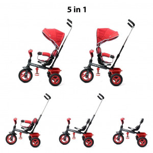 Dětská tříkolka Baby Mix 5v1 RIDER 360° modrá