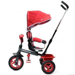 Detská trojkolka Baby Mix RIDER 360° sivá