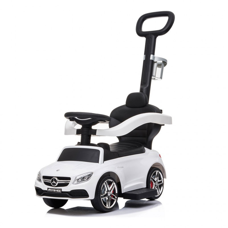 Detské odrážadlo s vodiacou tyčou Mercedes Benz AMG C63 Coupe Baby Mix biele