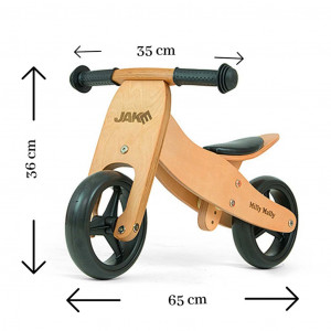 Detské multifunkčné odrážadlo bicykel 2v1 Milly Mally JAKE Natural