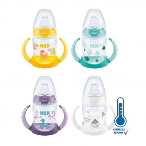 Kojenecká láhev na učení NUK s kontrolou teploty 150 ml fialová
