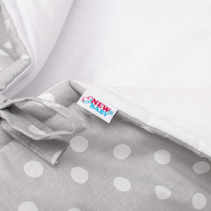 Klasická šnurovacia zavinovačka New Baby JACKET sivá s bodkami