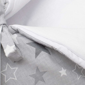 Klasická šnurovacia zavinovačka New Baby JACKET sivá hviezdičky sivé