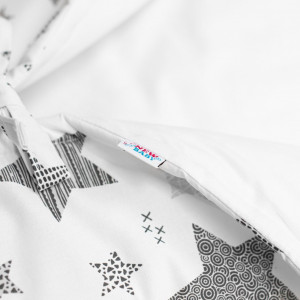 Klasická šnurovacia zavinovačka New Baby JACKET biela hviezdy