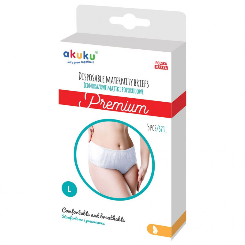 Jednorazové popôrodné nohavičky Akuku PREMIUM vel. L 5ks