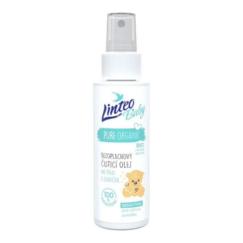 Detský bezoplachový čistiaci olej na telo a zadoček Linteo Baby 100 ml