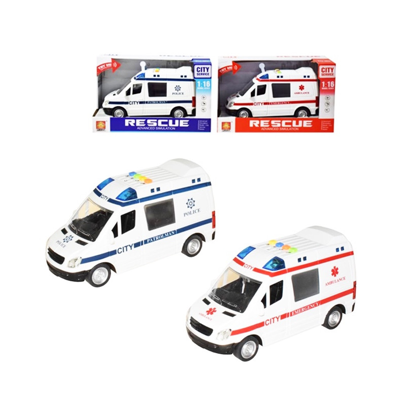 Policie nebo záchranáři - svítí, vydává zvuky