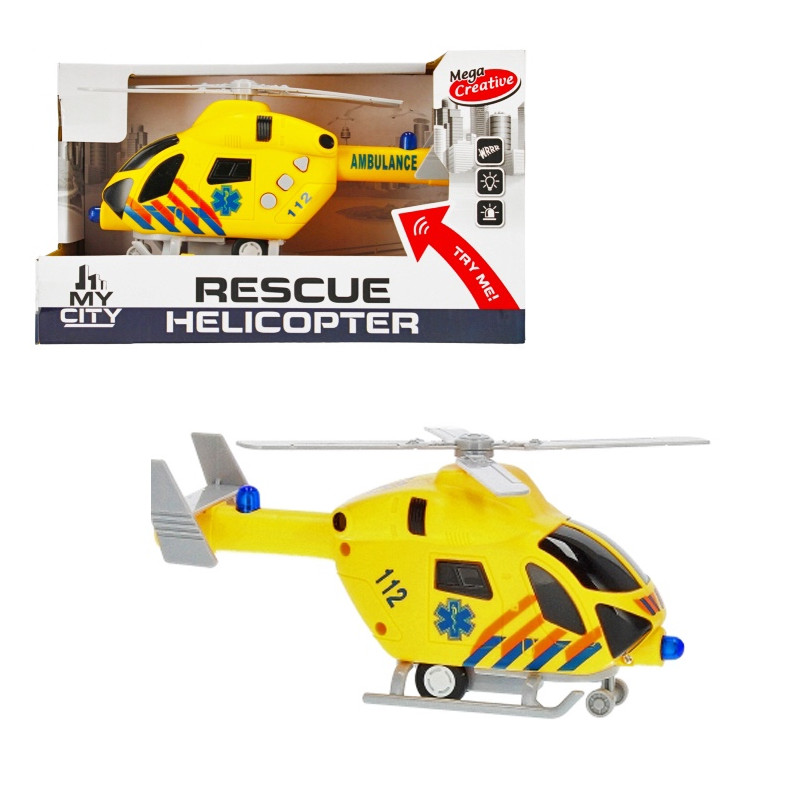 Helikoptéra - svetlo, zvuk