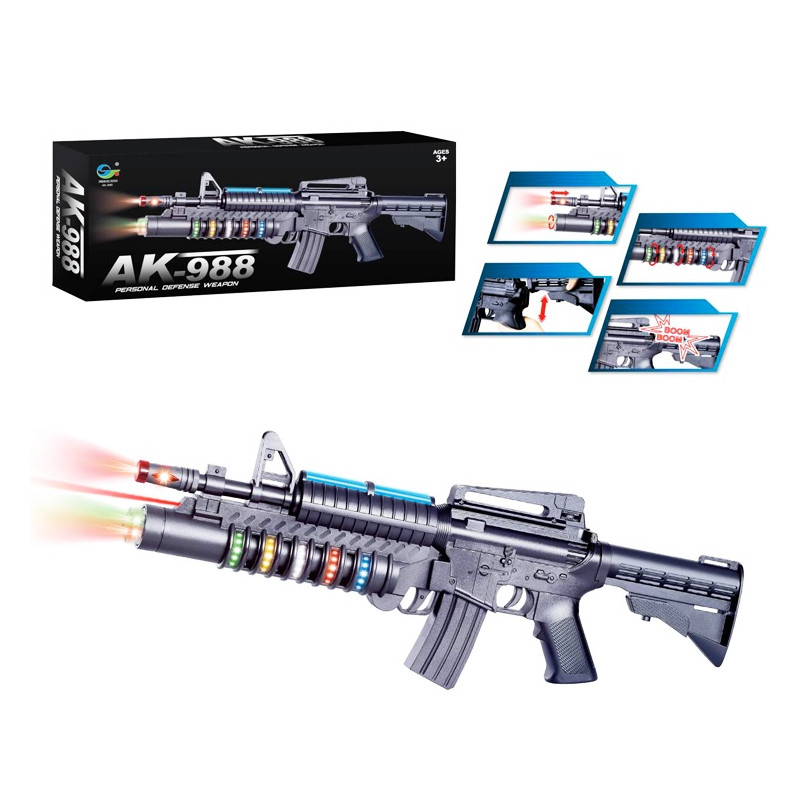 AK-988 Samopal na batérie - svetlo, zvuk