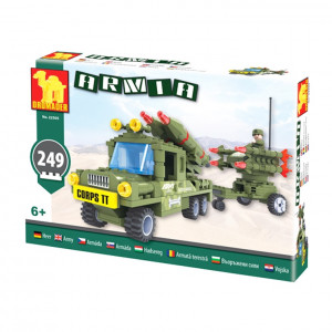 Stavebnice Auto vojenské s raketami 249