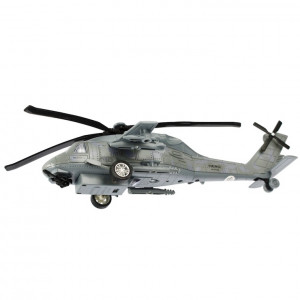 Kovová helikoptéra so samochodom