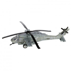 Kovová helikoptéra so samochodom