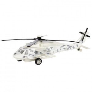 Kovová helikoptéra so samochodom
