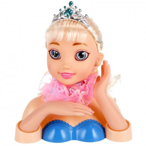 Hlava na česanie s doplnkami - Princezná