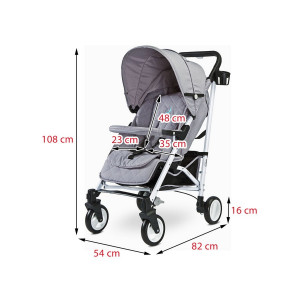 Športový kočík CARETERO Sonata graphite