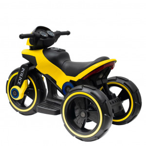 Dětská elektrická motorka Baby Mix POLICE žlutá