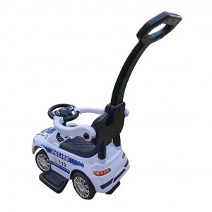 Detské odrážadlo so zvukom Baby Mix AMBULANCE biele