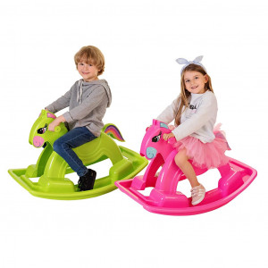 Hojdací koník plastový BAYO 92 cm mätový