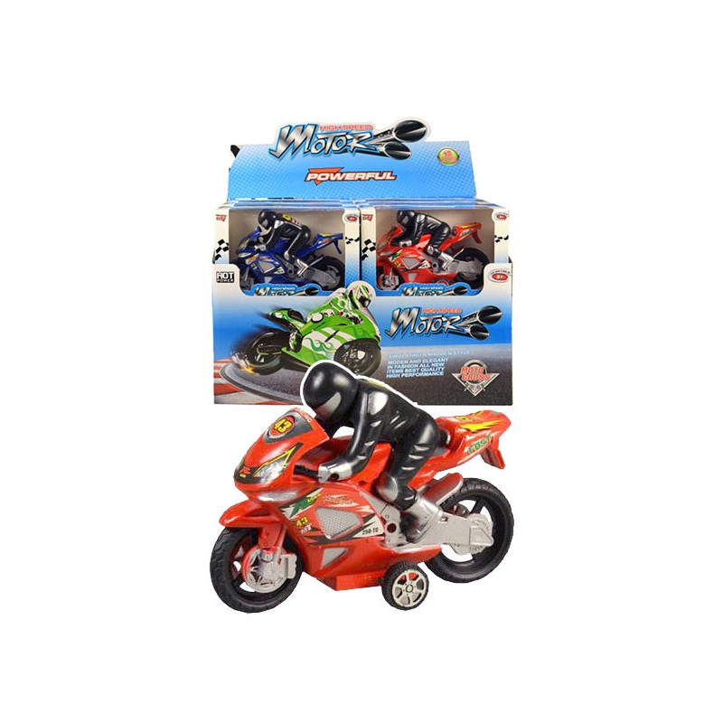 Motorka s jazdcom na zotrvačník 16cm