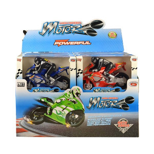 Motorka s jazdcom na zotrvačník 16cm