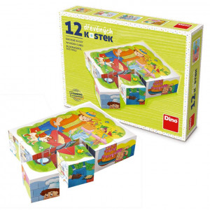 Dřevěné kostky povolání 12ks