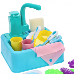 Kuchyňský dřez s náčiním - na baterie, s možností připojení vody