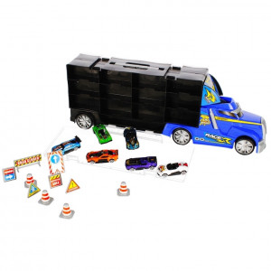 Auto box - kamion s autíčky a dopravním značením