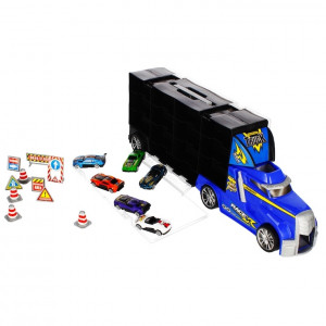 Auto box - kamion s autíčky a dopravním značením