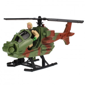 Vojenský set - vojak, helikoptéra, džíp