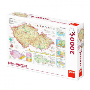 Mapa Česko - 2000 dílků