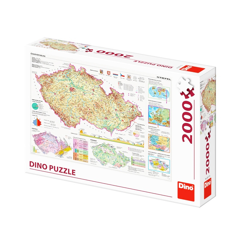 Mapa Česko - 2000 dielikov