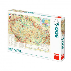Mapa Českej republiky 500...