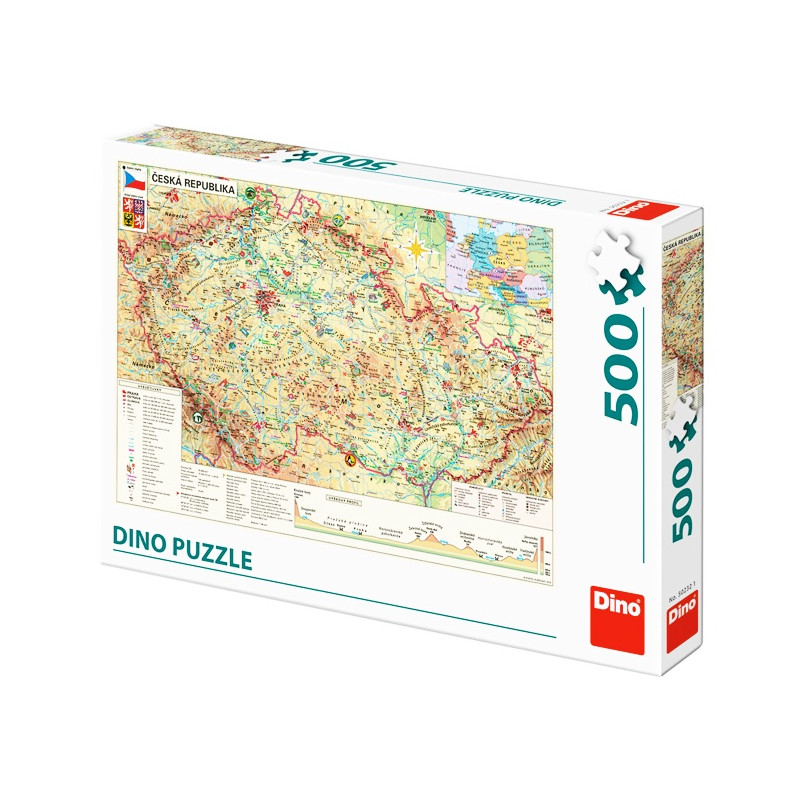 Mapa Českej republiky 500 dielikov