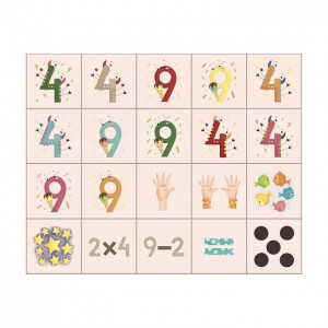 Matematika, čísla - 20 drevených kociek