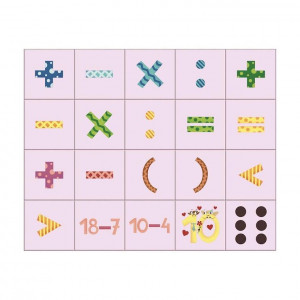 Matematika, čísla - 20 drevených kociek