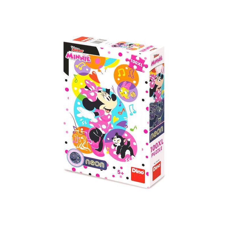 Minnie 100 dílků - svítí ve tmě, NEON