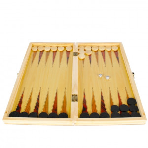 Dřevěné šachy a backgammon v krabičce