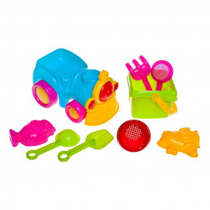 Hračky na piesok Baby Mix vláčik 8 ks