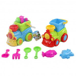 Hračky na piesok Baby Mix vláčik 8 ks