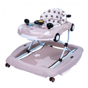 Dětské chodítko s houpačkou a silikonovými kolečky New Baby Little Racing Car