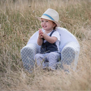 Detské kreslo z Minky New Baby Líška sivé