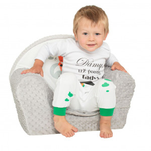 Detské kreslo z Minky New Baby Líška sivé