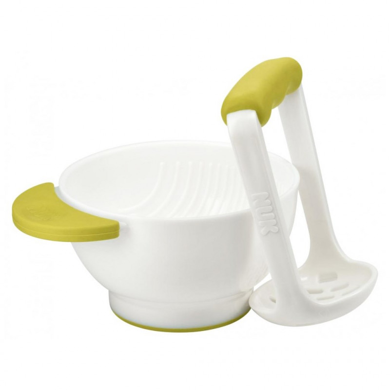 Miska NUK + puree mačkátko zelené